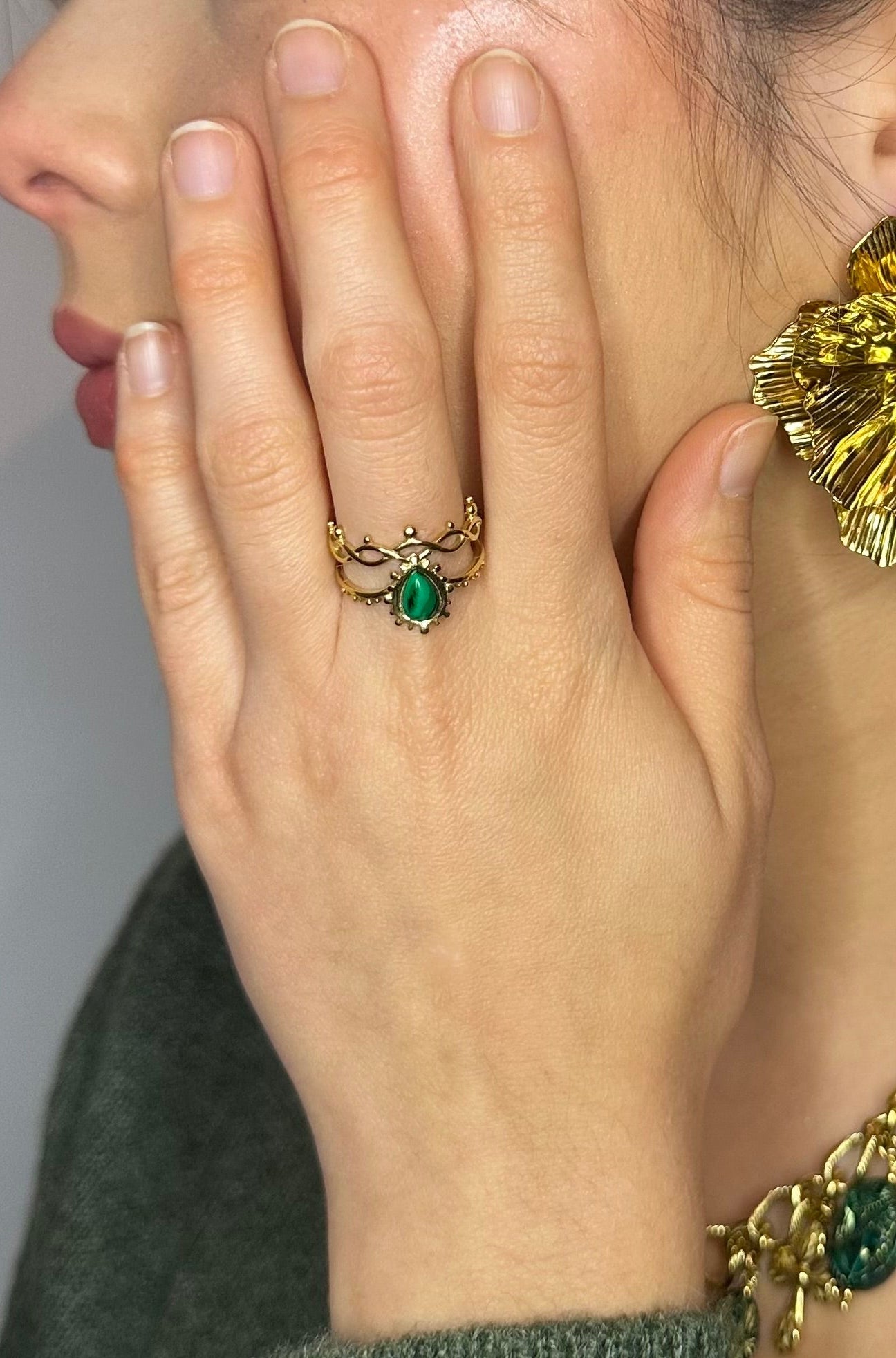 Bague Mystic Bloom Vert