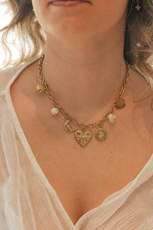 Collier Moon Heart