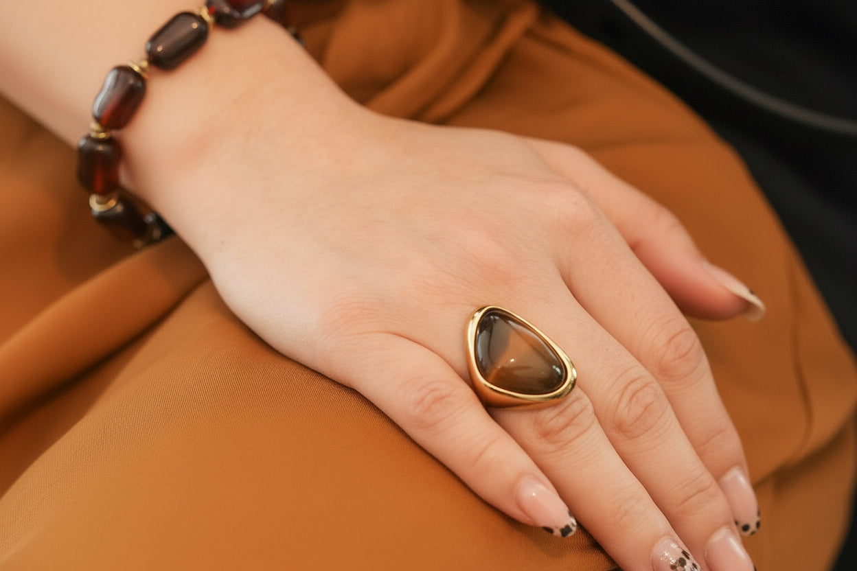 Bague Solar Glow Chocolat