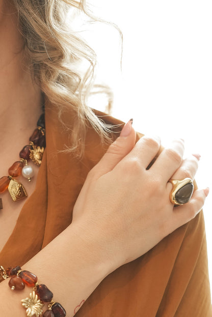 Bague Solar Glow Chocolat