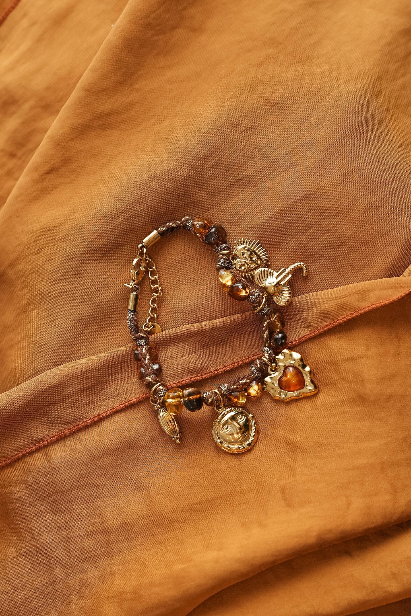 Bracelet Brown Pearl Heart